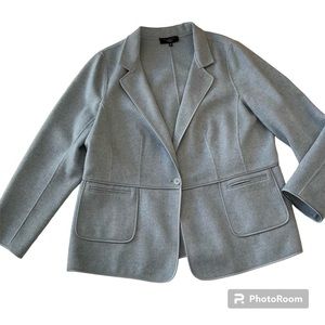 Plus Talbots Light Blue Wool Blazer Jacket Size 18W